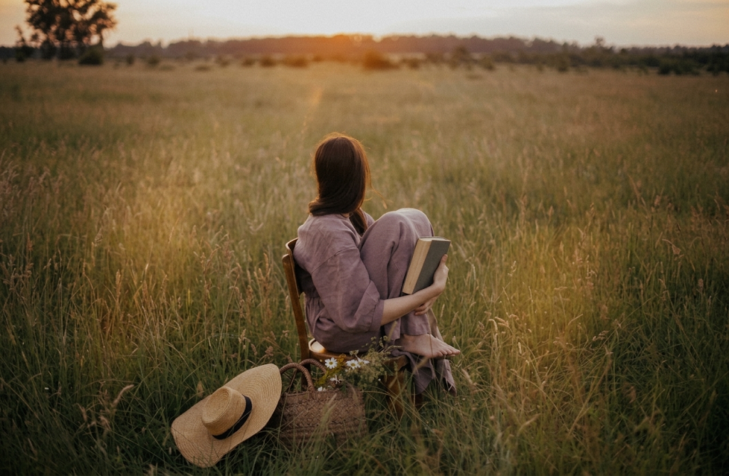 A quiet field at dusk, the cover of Teddy's Diary